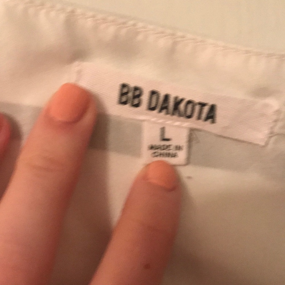 BB Dakota White and Blue stripe dress - size L EUC - Picture 3 of 4